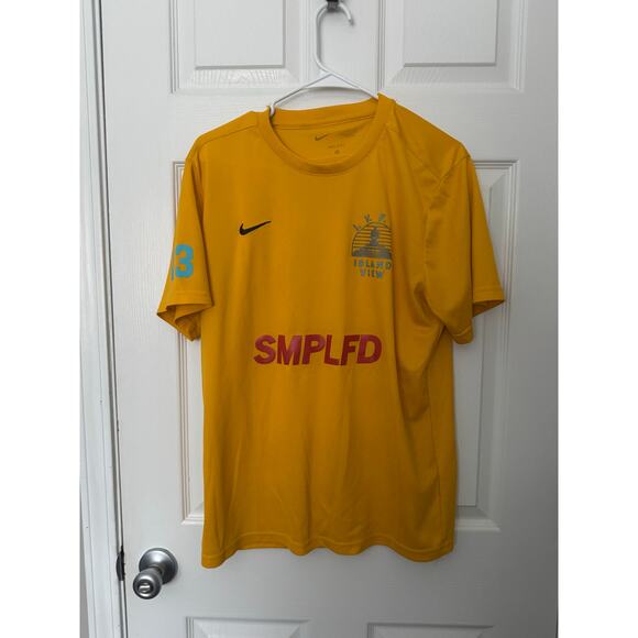 Nike IVFC Island View Yellow Soccer Jersey Size Large - Picture 1 of 5